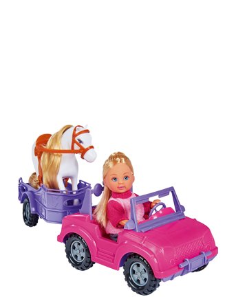 Simba Toys | Evi Love Jeep & Horse Trailer | ONE SIZE
