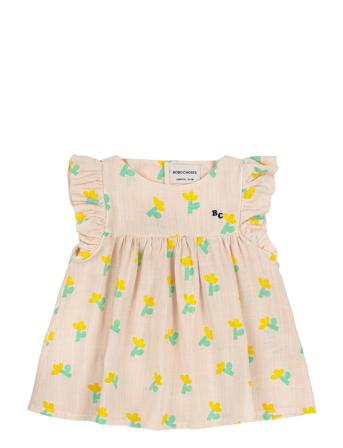 Sea Flower All Over Ruffle Dress Dresses & Skirts Dresses Casual Dresses Sleeveless Casual Dresses Multi/mønstret Bobo Choses*Betinget Tilbud