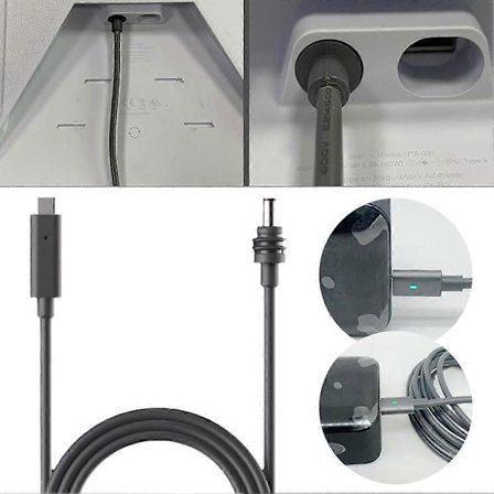 til STARLINK Mini USB-C til D C Strømkabel 100W med Lys, Syv Farvede Lys (FMY)