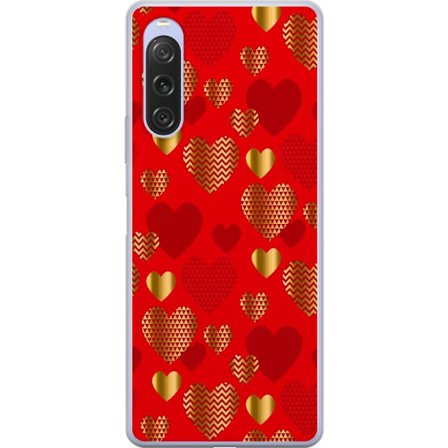 Kompatibelt Mobildeksel til Sony Sony Xperia 10 V GoldenHearts