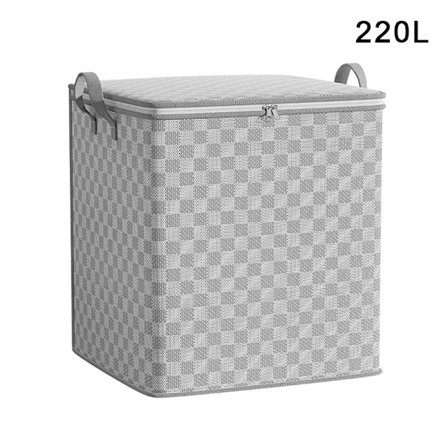 Icke-vävd Quiltförvaringsväska med lock, blixtlås, hopfällbar, kläder Q