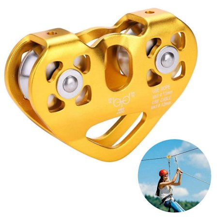 Pulley Tandem Speed ​​Dual Trolley Rescue Climbing Dual Pulley With Ball