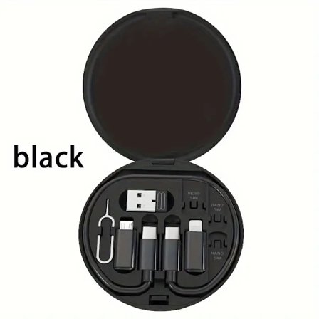 4-i-1 USB-C till Lightning Adapter Set (Svart)