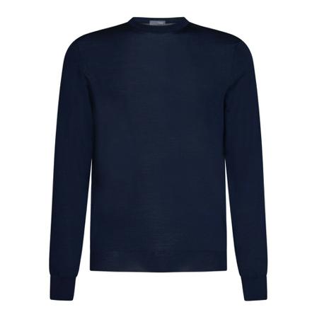 Drumohr, Round-neck Knitwear Blauw, Heren, Maat:M