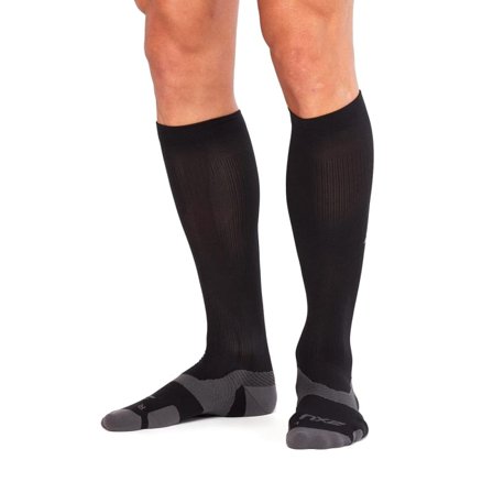 2XU VECTR Light Cushion Full Length Socks Unisex workout socks Black M