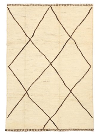 Berber Style Rug Modern Orange/Beige (Wool, )