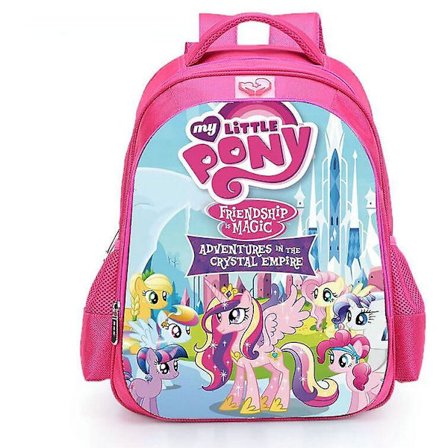 Rosa My Little Pony Skolväska Barn 16 Tum Elev Enhörning Skolväska För Tonårsflickor Casual Resväska Ryggsäck Dagväska