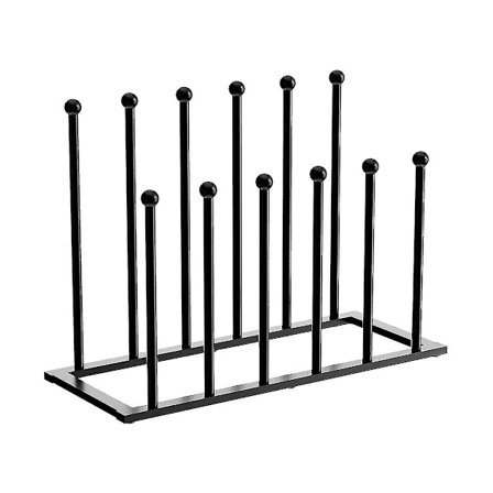 Fritstående Skostativer Sort Metal Støvlestativ, Til Kollegieværelse, skab, terrasse Udendørs, Til 6 Par