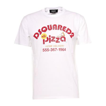 Dsquared2 T-shirt , Wit , Heren , Maat: M