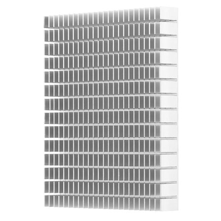 Aluminium Kjøleribbe 150x120x20mm - Effektiv Kjøling for CPU, Forsterker, PCB (Hvit)