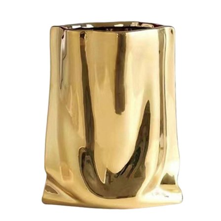 Keramisk blomstervase, stor kapacitet, guld- og sølvcenterpiece-vaser til moderne bondehusindretning