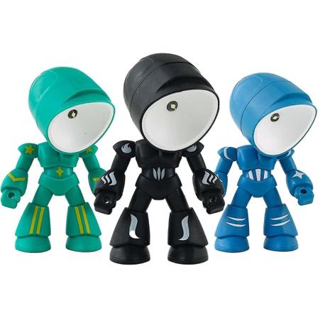 3 stk Mini Led Mecha nattlys søt liten helt figurlampe sammenleggbar roboter liten bordlampe gave til bursdag
