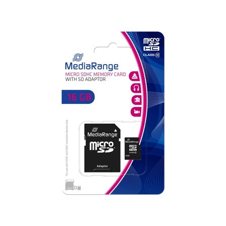 MediaRange flashminnekort - 16 GB - microSDHC
