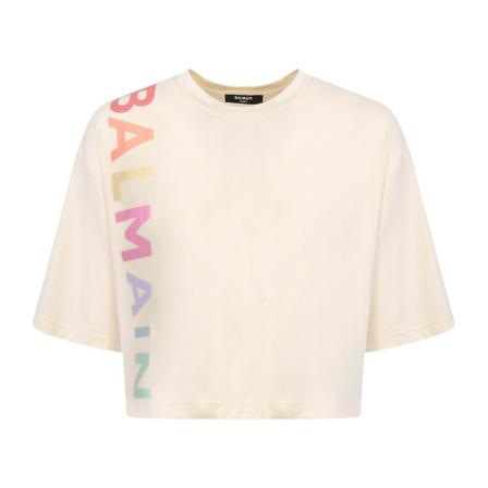 Balmain, T-Shirts Beżowy, Kobieta, Rozmiar: S