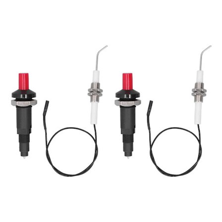 2 sæt grill komfur tændingssæt plastik tryk type universel gevind grill komfur gnist tænding til køkken tilbehør