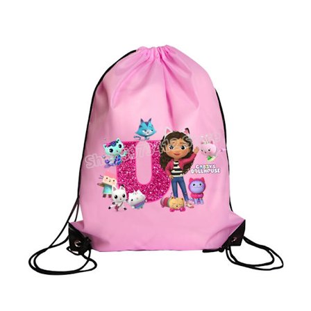 Gabby Dollhouse Girl Dragsko Sport Vattentät Ryggsäck Bunt Ficka Terylene Basketväska Tecknad Anime Födelsedagspresent
