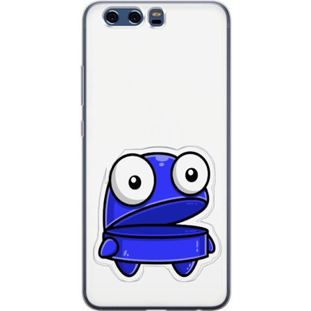 Kompatibel Mobilcover til Huawei Huawei P10 Blå tegneseriefigur med åbent udtryk og store øjne i sjov illustration