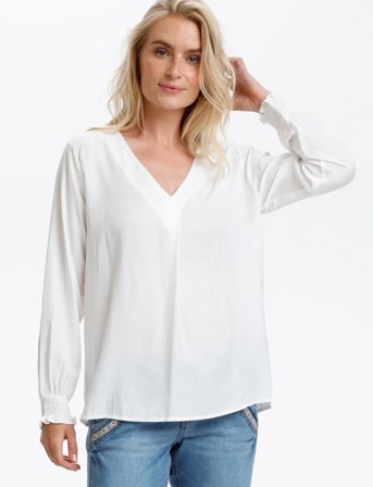 Cream Fengcr Blouse - White - 36