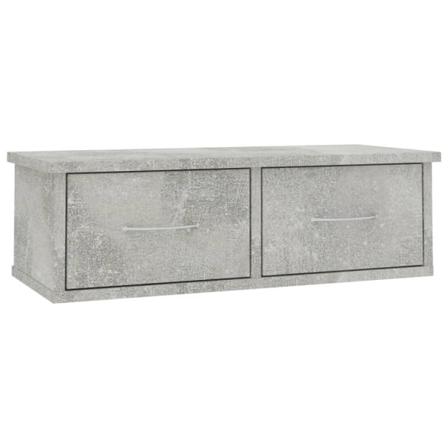 vidaXL Väggmonterade lådor betonggrå 60x26x18,5 cm konstruerat trä grå