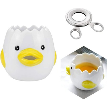 Eggeplommeskiller, Eggehviteskiller, Keramisk Eggesifter, Bærbar Eggefilter, Eggedeler, Søt Kjøkkenutstyr, Bak