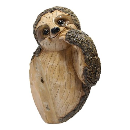 Simuleret træ dovendyr figur træ krammer skulptur til have terrasse