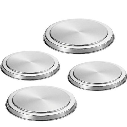 4 stk Rustfritt Stål Komfyrdeksel Komfyrplate Topp Kokebeskyttersett Utstyr 17/21cm Kjøkken A-Xin