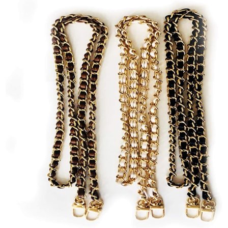 3-pack handväskkedja, ersättningshandväskkedja, 120 cm axelrem