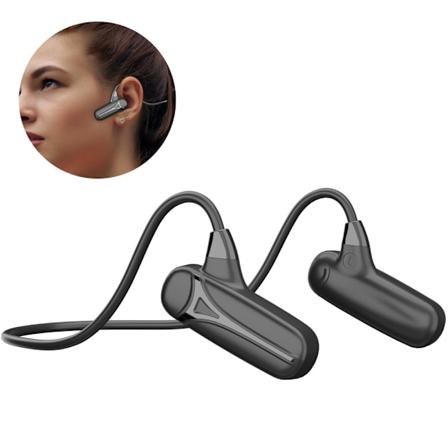 Trådlösa öppna öron benledningshörlurar med mikrofon Bluetooth 5.0, HD-samtal, lätta sportheadset vattentäta löpningshörlurar
