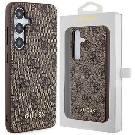 Guess 4G Metal Gold Logo Deksel til Samsung Galaxy S24 - Brun