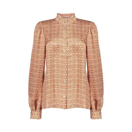 Geisha Blouses , Oranje , Dames , Maat: 2XL
