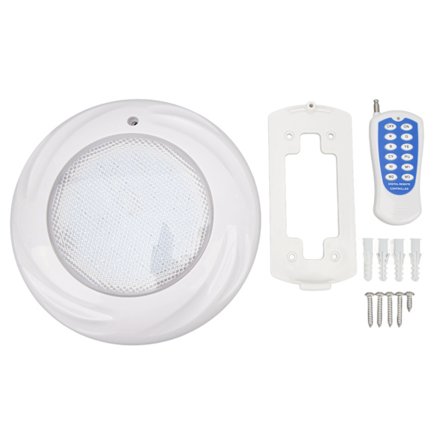 RGB LED Bassenglys Fjernkontroll 18W AC12V IP68 Vanntett 7 Farger Undervannsbelysning