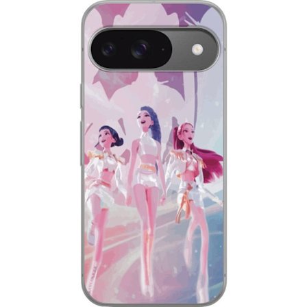 Yhteensopiva Puhelinkuori Google Pixel 9 K-Pop Demon Hunters hopeinen kolmikko idol anime kpop futuristinen lavastussuunnittelu