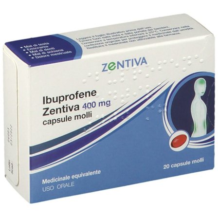 Ibuprofene Zentiva 20 Capsule Molli 400mg