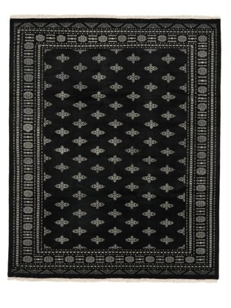 Håndknyttet Pakistan Bokhara 2Ply Teppe 248X307 Svart/Mørk Grå