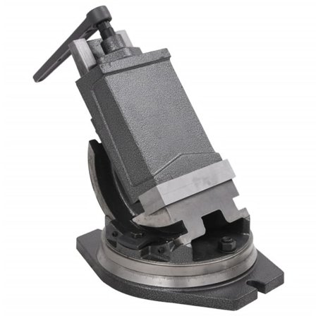 vidaXL Vinklingsbart skruvstycke 2 axlar 160 mm