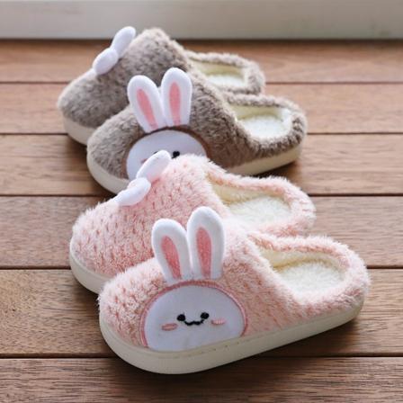 Nye Hjemmesko Til Hjem Til Børn Drenge Piger Efterår Vinter Hjem Furry Søde Flip Flops coffee 28-29(18cm)