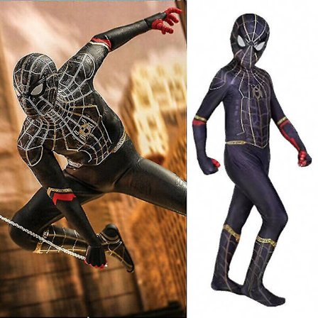 Spider-Man: No Way Home Zentai Bodysuit Barnedrakt for Gutter Superhelt Kostyme