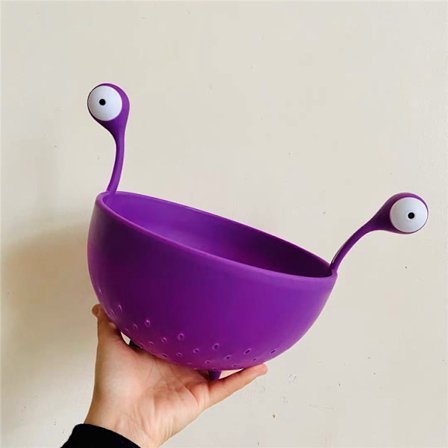 Kreativ storøyd plast sil (lilla) for drenering av pasta,