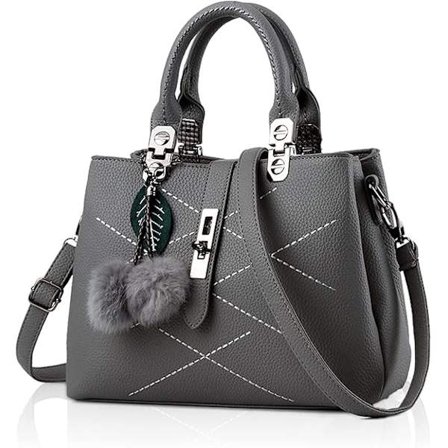 Nye håndvesker for kvinner Mote Damehåndvesker & Skuldervesker Designer veske med håndtak og dusk Grå