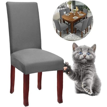 Stretch Stolebetræk 4/6 Stykker Elastiske Højryggede Stolebetræk Beskyttende C