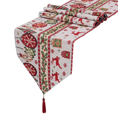 Juleløber i hessian, 180 x 35 cm (elg)