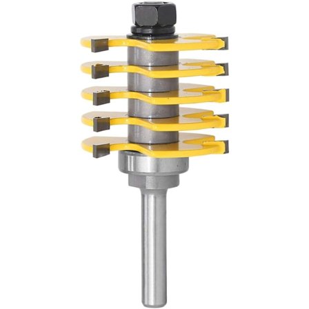 8 mm skaft profesjonell fingerskjøt fres - 5 justerbare blader 3 fløyte tre kutter med 46 mm skjærediameter kompatible trebearbeidingsverktøy