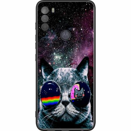 Motorola Moto G50 Svart Skal Space Cat