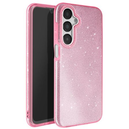 Cover - ADVARSEL - Samsung Galaxy A16 - Stødabsorberende - Glimmer - Pudderrosa