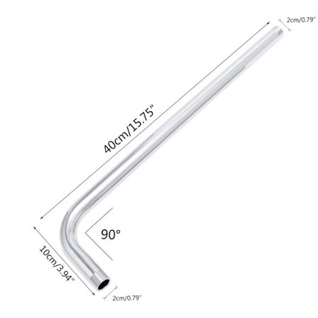 Gänga G1/2 Rostfritt stål Väggmonterat rör Regndusch för huvudarmsfäste