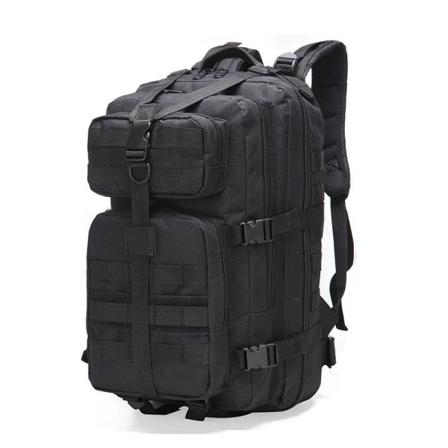 Kvinder pige rygsæk skuldertaske skoletaske 3P Attack Tactical Outdoor Vandtæt Camouflage Taske 35L Black 28*25*50cm