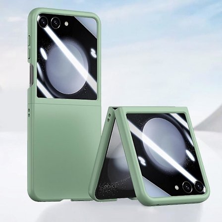 Z Flip 5 Gennemsigtigt Cover, Slankt PC-cover med hudfornemmelse og stødabsorberende egenskaber, kompatibelt med Samsung Galaxy Z Flip 5 med 