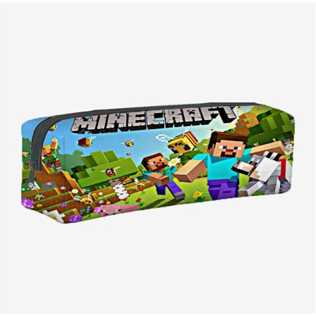 Nytt Minecraft spilltilbehør student skolesekk stor kapasitet student glidelås penalhus mønster-FF1- mønster 7