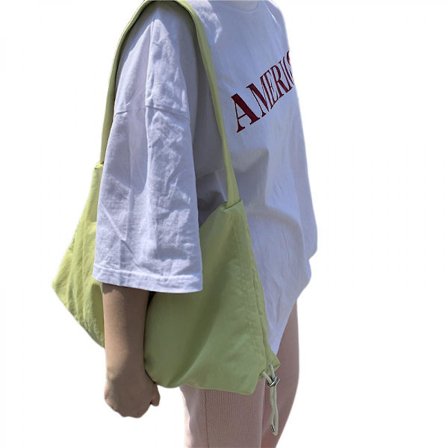 2023 Fashion Cool Drawstring Shoulder Bag For Women Waterproof Nylon Messenger Bag Large Crossbody Bag Yellow