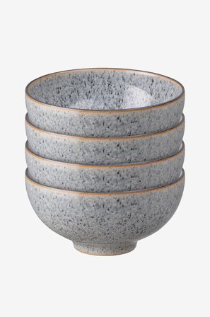 Denby - Riisikulhot Studio Grey 13 cm, 4/pakk. - Harmaa - Kulhot - - Homeroom